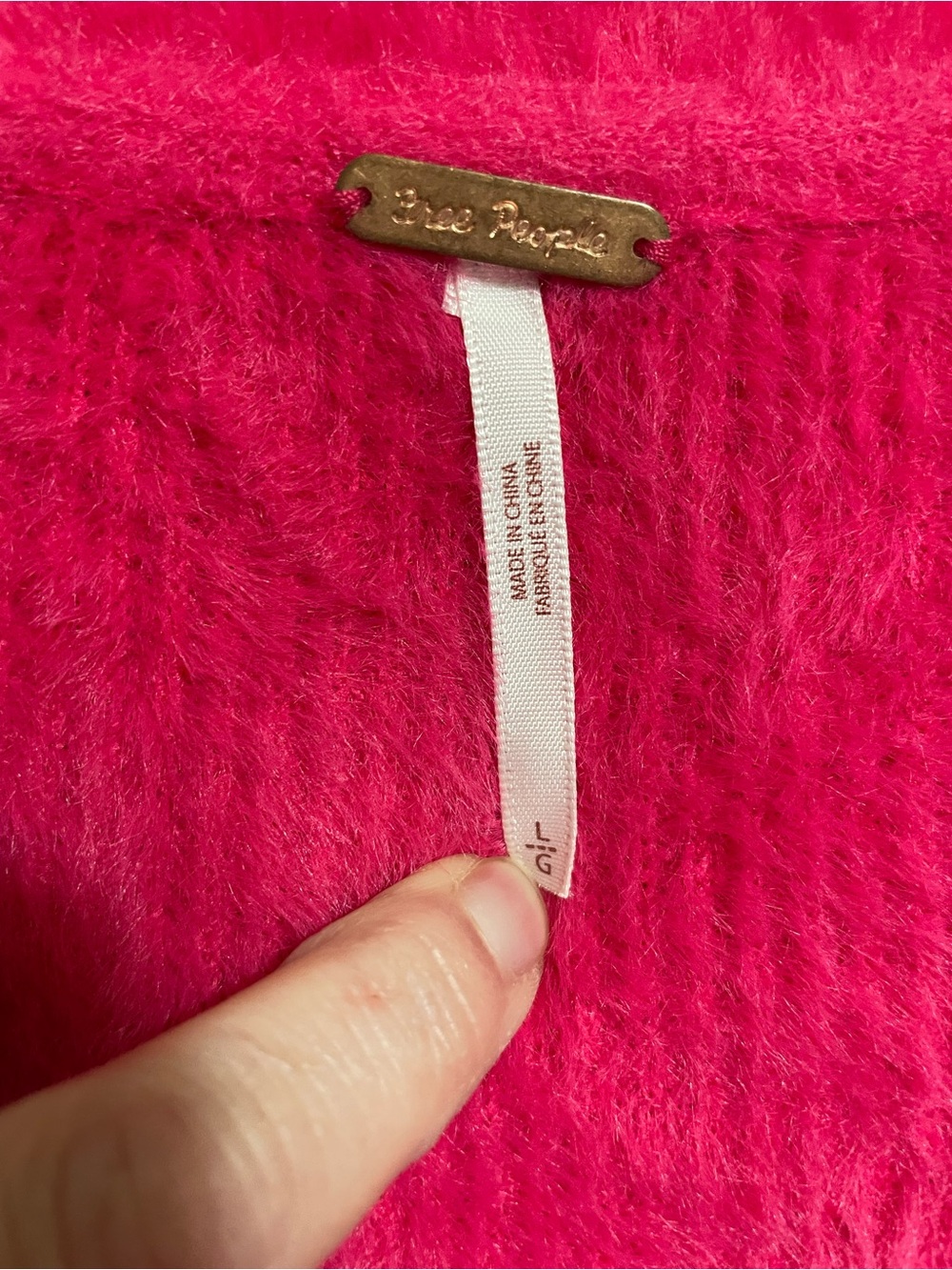 Free People Crop Top Hot Pink and Fuzzy - Picture 4 of 7